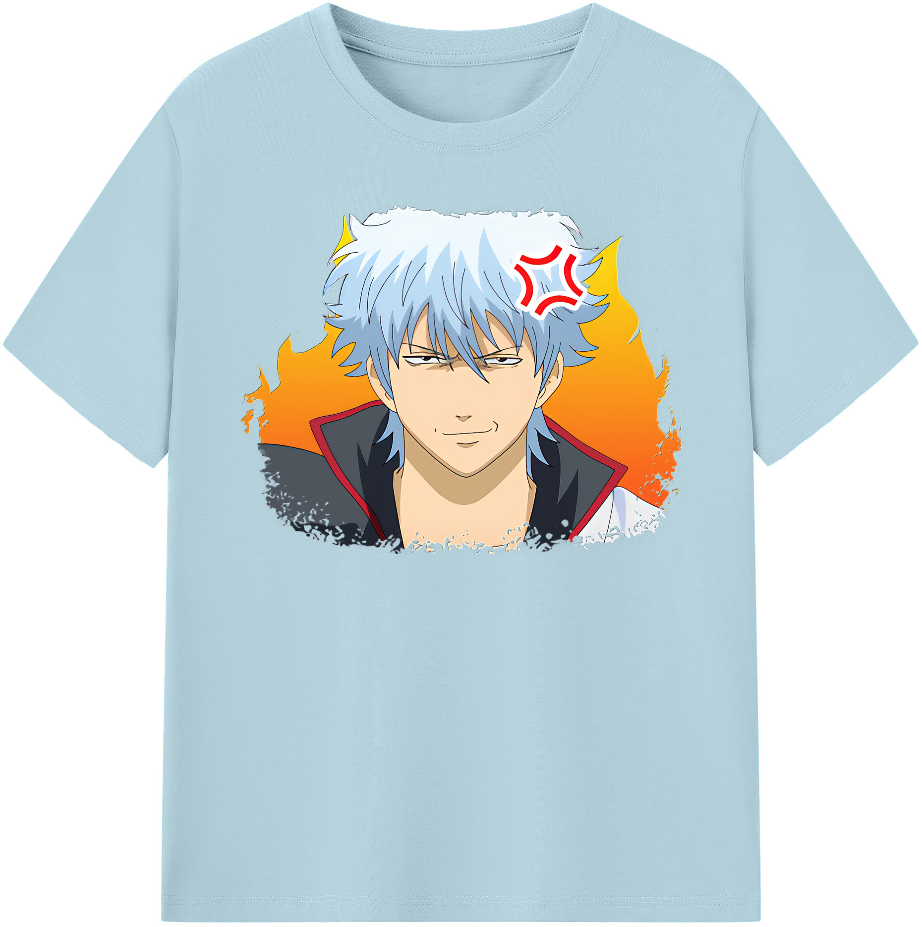 （画像用） ぎんたま 坂田銀時（さかたぎんとき） 神楽 志村新八（しむら しんぱち） GINTAMA Sakata Gintoki Kagura Shimura Shinpachi 綿100％半袖Tシャツ（フロントプリント）